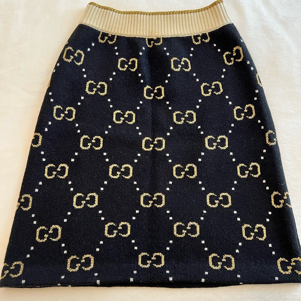Gucci Wool Black Skirt Size Small.